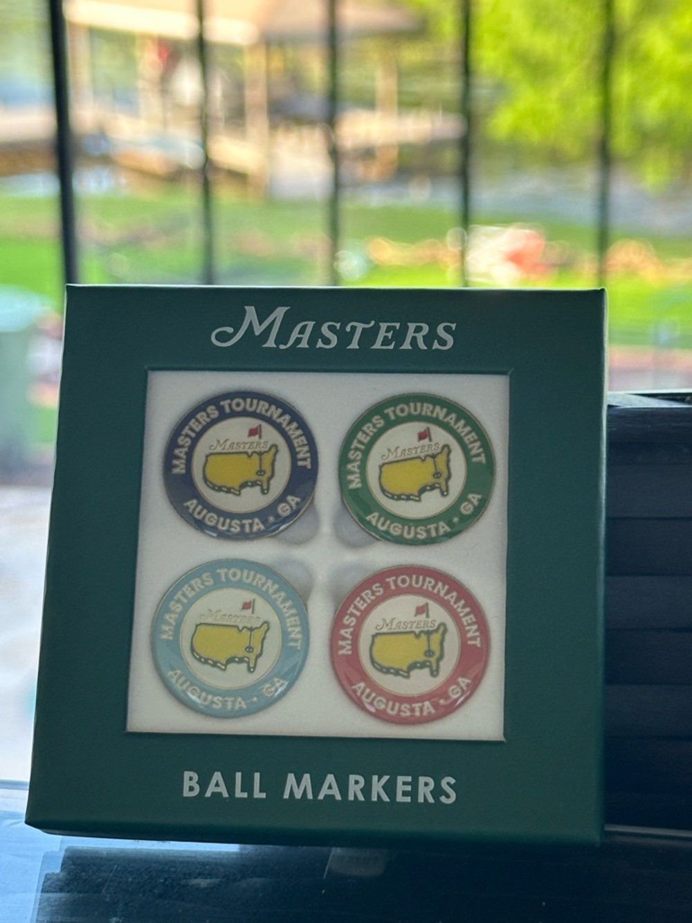 Masters Tournament Ball Markers Set - Green with Multi-Colored Markers